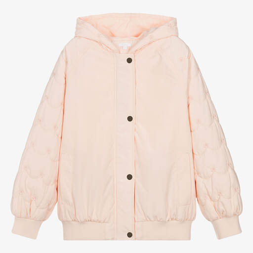 Chloé-Teen Girls Pink Embroidered Jacket | Childrensalon