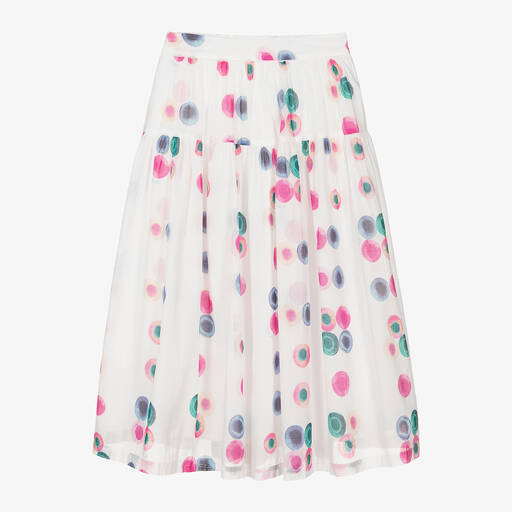 Chloé-Teen Girls White Cotton Fusion Skirt | Childrensalon