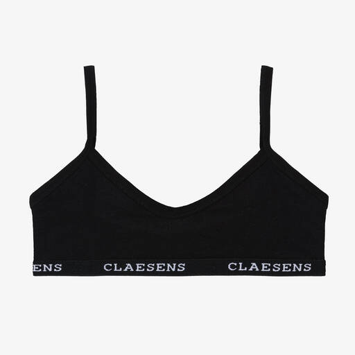 Claesen's-Черный бюстгальтер из хлопкового джерси для девочек | Childrensalon