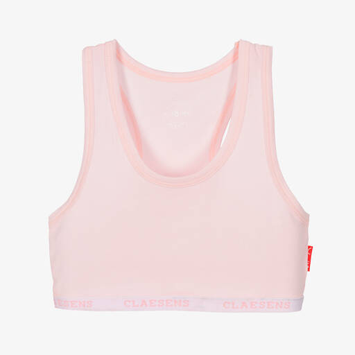 Claesen's-Girls Pink Cotton Bra Top | Childrensalon