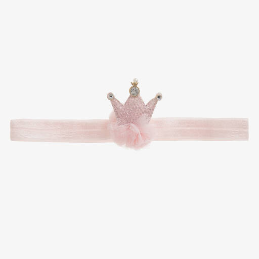 Cute Cute-Розовая повязка на голову с короной | Childrensalon
