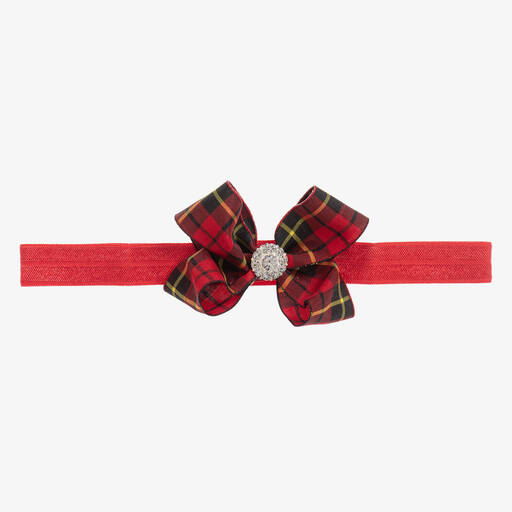 Cute Cute-Red Tartan Headband (7cm) | Childrensalon