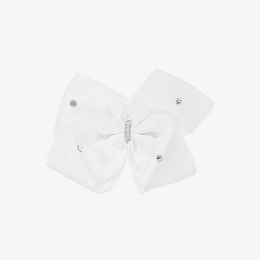 Cute Cute-Barrette à nœud blanc (10 cm)  | Childrensalon