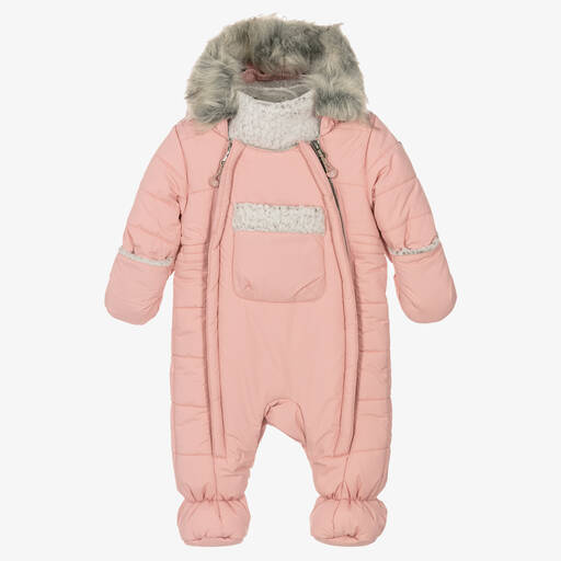 Deux par Deux-Pink 2 Piece Baby Snowsuit Set | Childrensalon