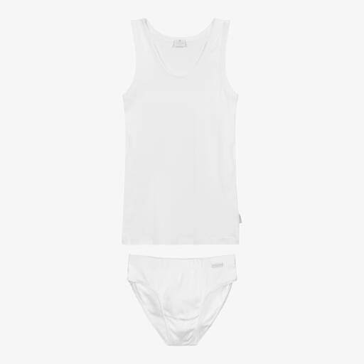 Diacar-Weißes Unterhemd & Unterhosen-Set | Childrensalon
