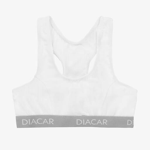 Diacar-Girls White Cotton Bra | Childrensalon