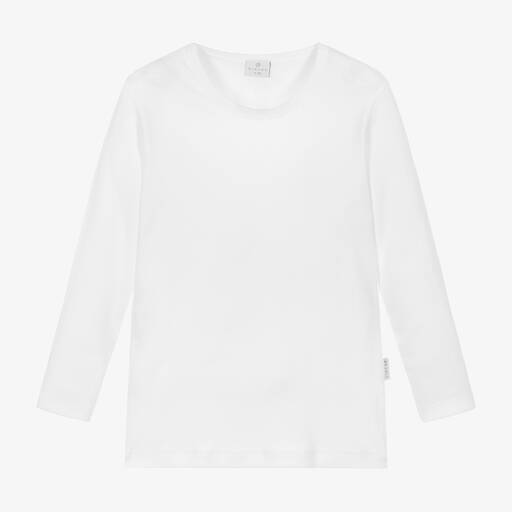Diacar-White Cotton Top | Childrensalon