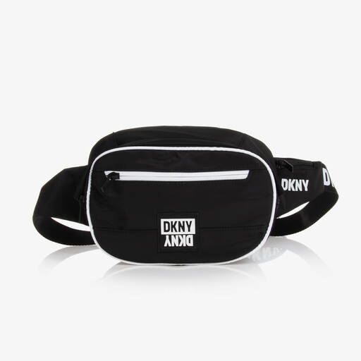 DKNY-Boys Black Logo Belt Bag (23cm) | Childrensalon