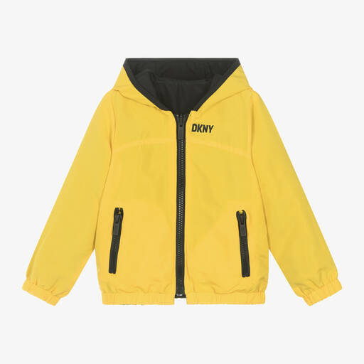 DKNY-Boys Yellow & Black Reversible Jacket | Childrensalon