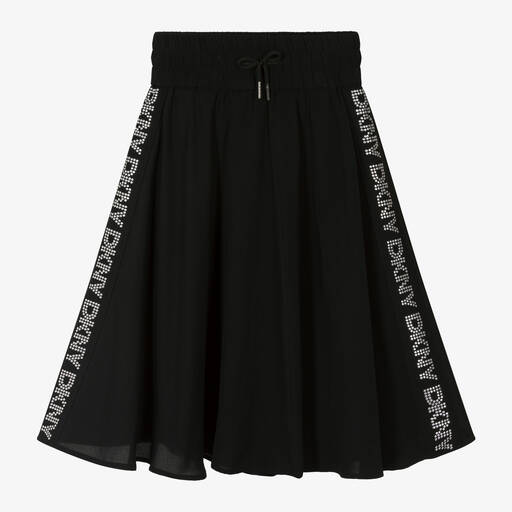 DKNY-Girls Black Chiffon Stud Skirt | Childrensalon