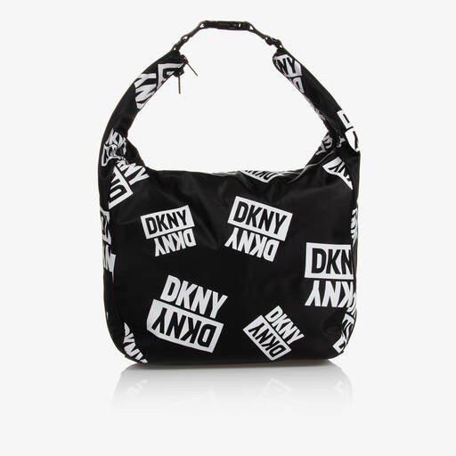 DKNY-Girls Black Logo Shoulder Bag (48cm) | Childrensalon