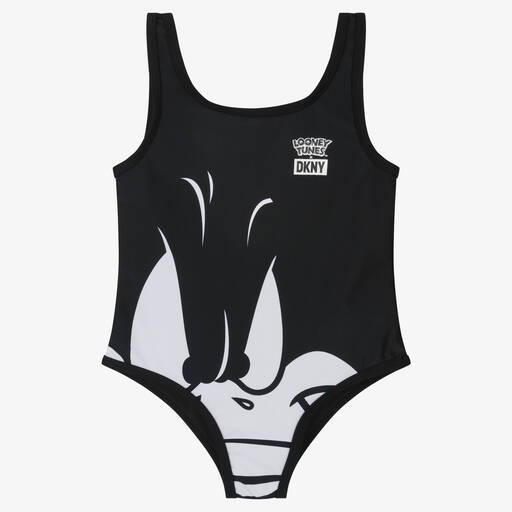 DKNY-Girls Black Looney Tunes Swimsuit | Childrensalon