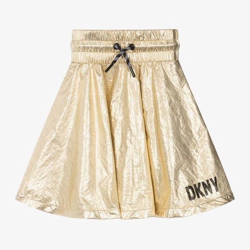 DKNY-Girls Gold Metallic Skirt | Childrensalon