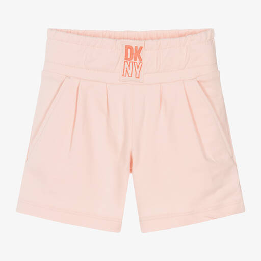 DKNY-Girls Pink Cotton Jersey Shorts | Childrensalon
