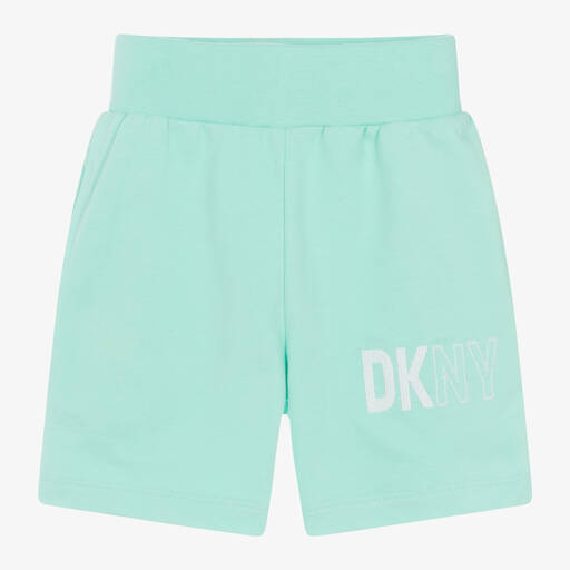 DKNY-Green Cotton Jersey Shorts | Childrensalon