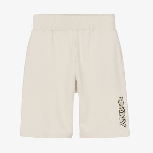 DKNY-Ivory Cotton Jersey Shorts | Childrensalon