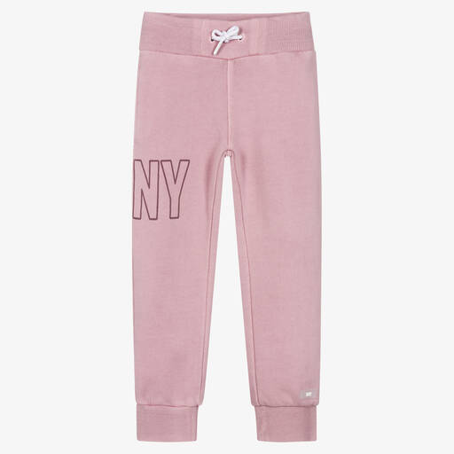 DKNY-Розовые джоггеры из хлопкового джерси | Childrensalon
