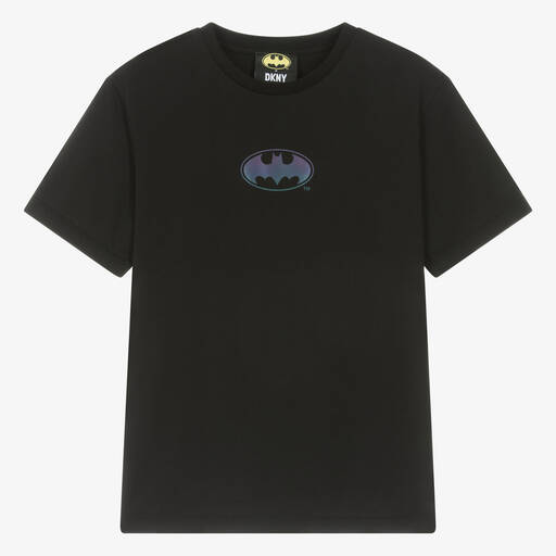 DKNY-تيشيرت باتمان تينز قطن جيرسي لون أسود | Childrensalon
