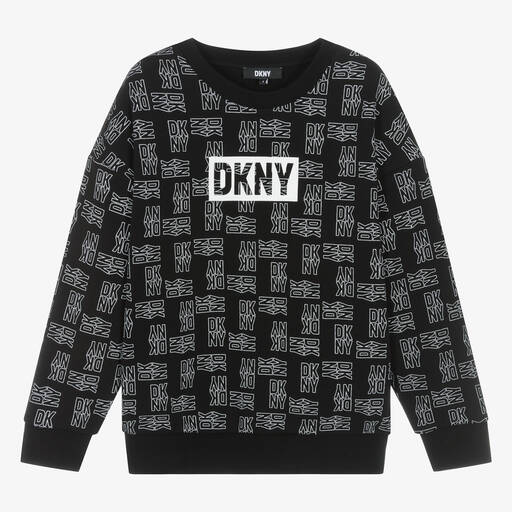 DKNY-Teen Black Cotton Sweatshirt | Childrensalon
