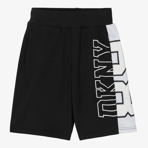 DKNY-Teen Black Varsity Jersey Shorts | Childrensalon