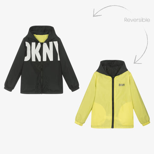 DKNY-Teen Black & Yellow Reversible Jacket | Childrensalon