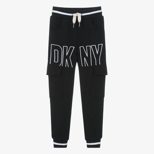 DKNY-جوغرز قطن جيرسي لون أسود للمراهقين | Childrensalon