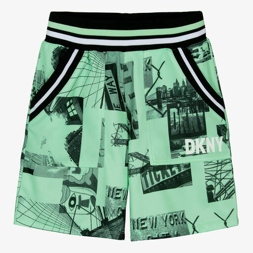 DKNY-Teen Boys Green Mesh Shorts | Childrensalon