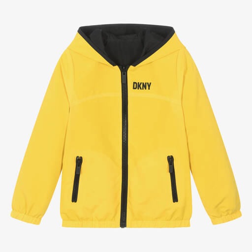 DKNY-Teen Boys Yellow & Black Reversible Jacket | Childrensalon
