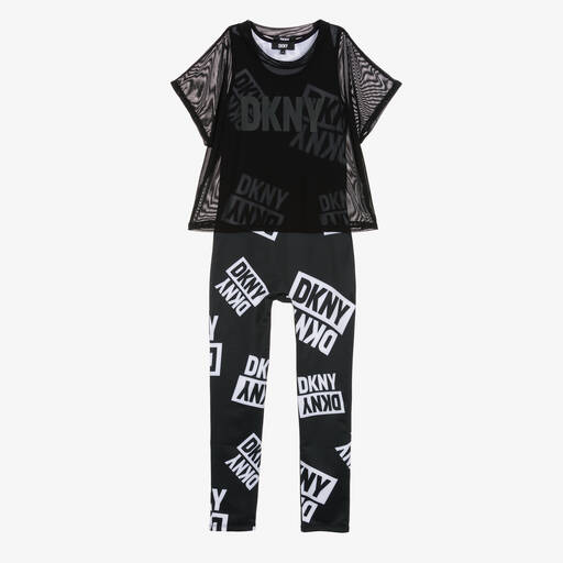 DKNY-Teen Girls Black Logo 2-in-1 Jumpsuit  | Childrensalon
