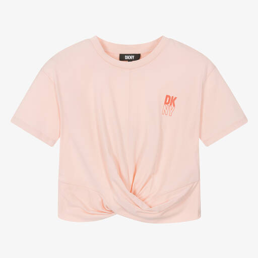 DKNY-Teen Girls Pink Cotton T-Shirt | Childrensalon