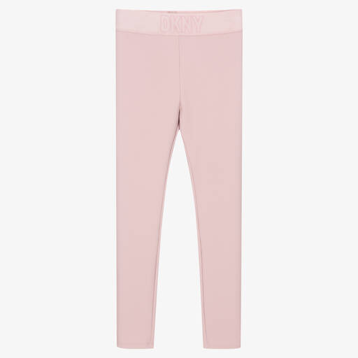 DKNY-Teen Girls Pink Ribbed Leggings | Childrensalon