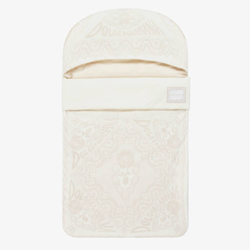 Dolce & Gabbana-Beige Padded Cotton Nest (80cm) | Childrensalon