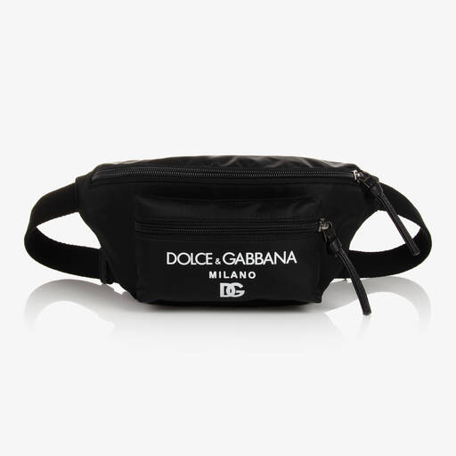 Dolce & Gabbana-Black Nylon Belt Bag (24cm) | Childrensalon