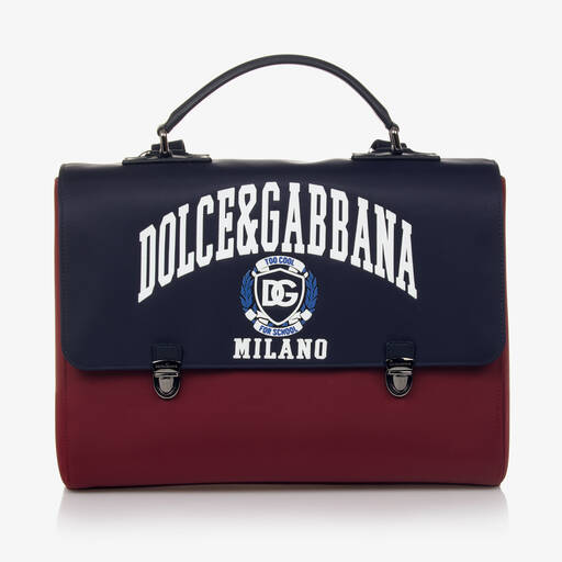 Dolce & Gabbana-Blue & Red Satchel Backpack (34cm) | Childrensalon