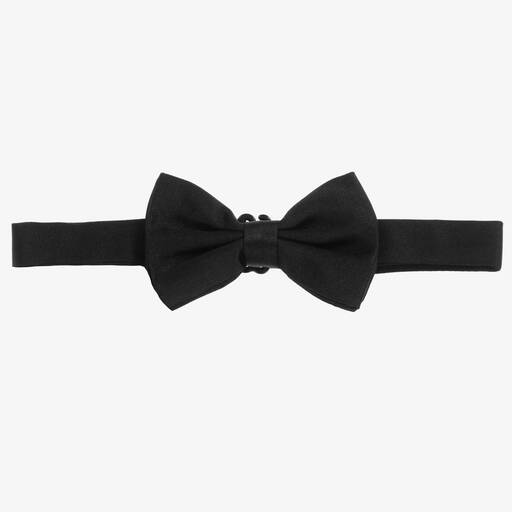 Dolce & Gabbana-Boys Black Silk Bow Tie | Childrensalon