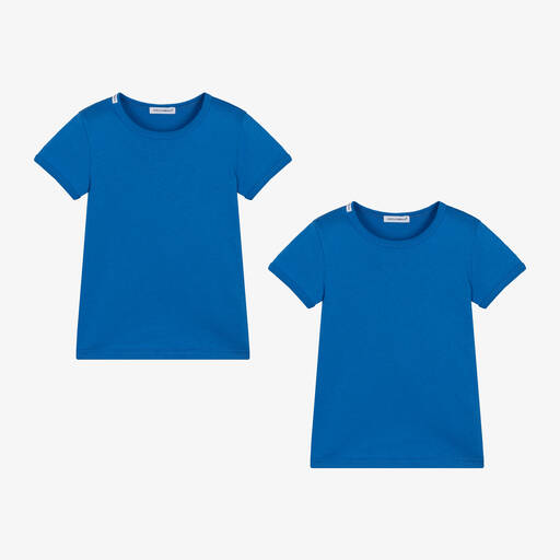 Dolce & Gabbana-Boys Blue Cotton T-Shirts (2 Pack) | Childrensalon