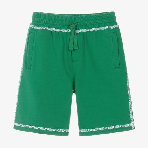 Dolce & Gabbana-Boys Green Cotton Shorts | Childrensalon