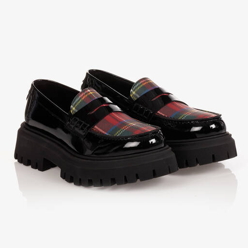 Dolce & Gabbana-Schwarze Lack-Loafers (M) | Childrensalon