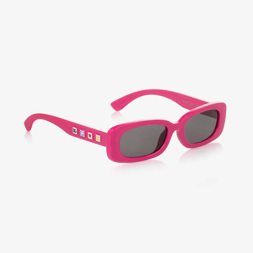 Dolce & Gabbana-Girls Pink DG Charms Sunglasses | Childrensalon