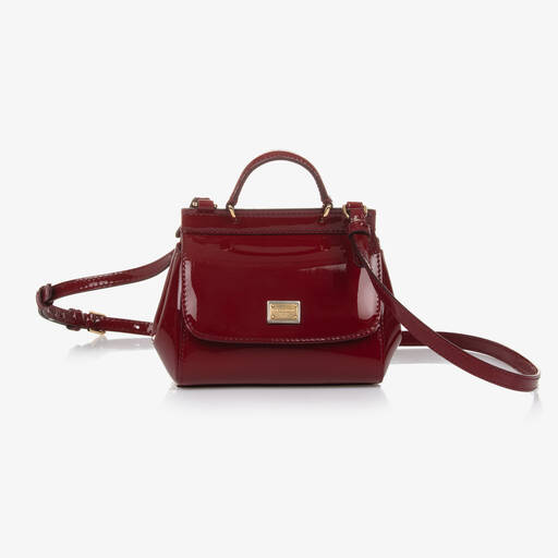 Dolce & Gabbana-Girls Red Patent Leather Sicily Bag (14cm) | Childrensalon