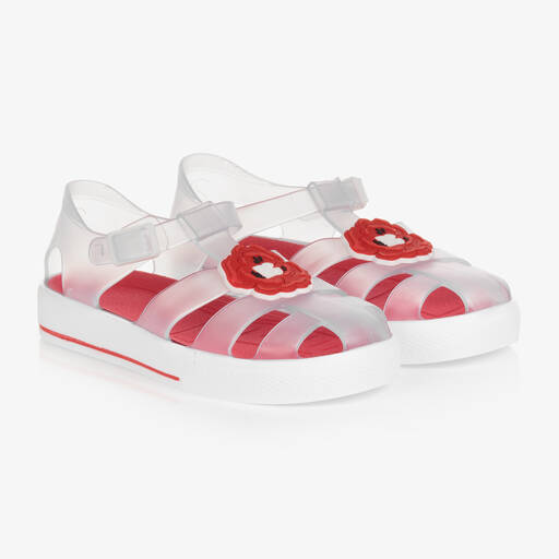 Dolce & Gabbana-Girls Red Poppy Jelly Shoes | Childrensalon