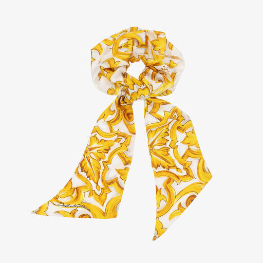 Dolce & Gabbana- ربطة شعر ماجوليكا لون أصفر | Childrensalon