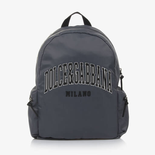 Dolce & Gabbana-Grey Canvas Backpack (40cm) | Childrensalon