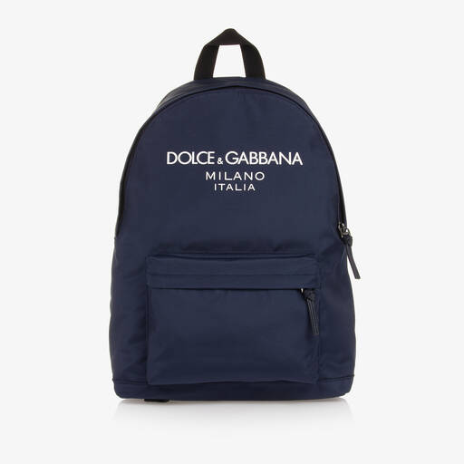 Dolce & Gabbana-Navy Blue Backpack (40cm) | Childrensalon