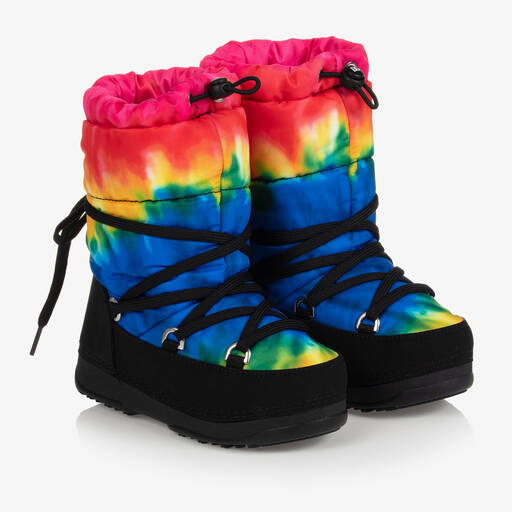 Dolce & Gabbana-Tie Dye Nylon Snow Boots | Childrensalon