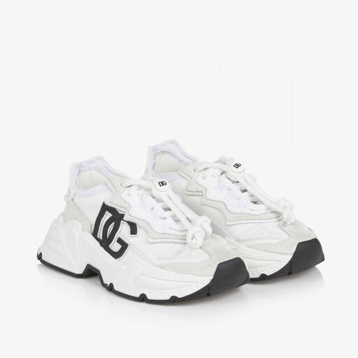 Dolce & Gabbana- حذاء رياضي DG لون أبيض  | Childrensalon