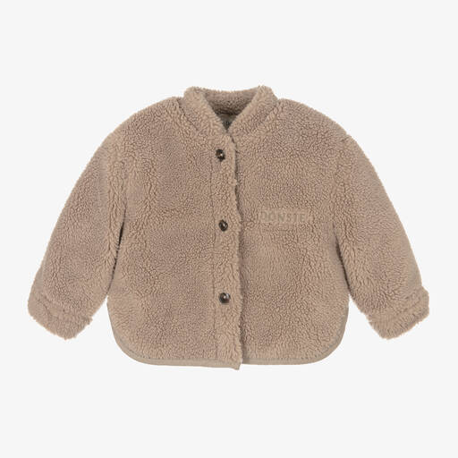 Donsje-Brown Teddy Fleece Baby Jacket | Childrensalon