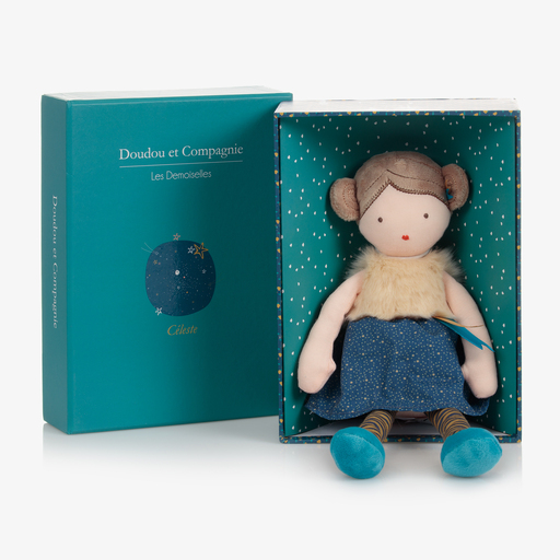 Doudou et Compagnie-Blue Celeste Doll (32cm) | Childrensalon