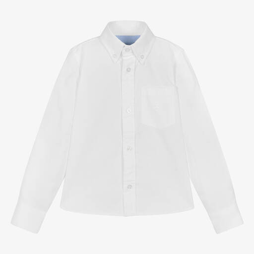 Dr. Kid-قميص مزيج قطن أكسفورد لون أبيض للأولاد  | Childrensalon