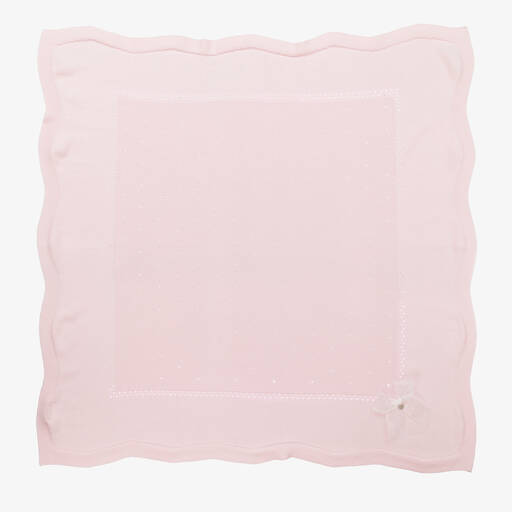 Dr. Kid-Girls Pink Cotton Knit Blanket (90cm) | Childrensalon